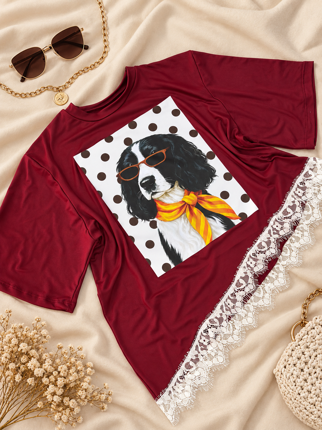 BLUSAS ENCAJE PERROS FASHIONISTA