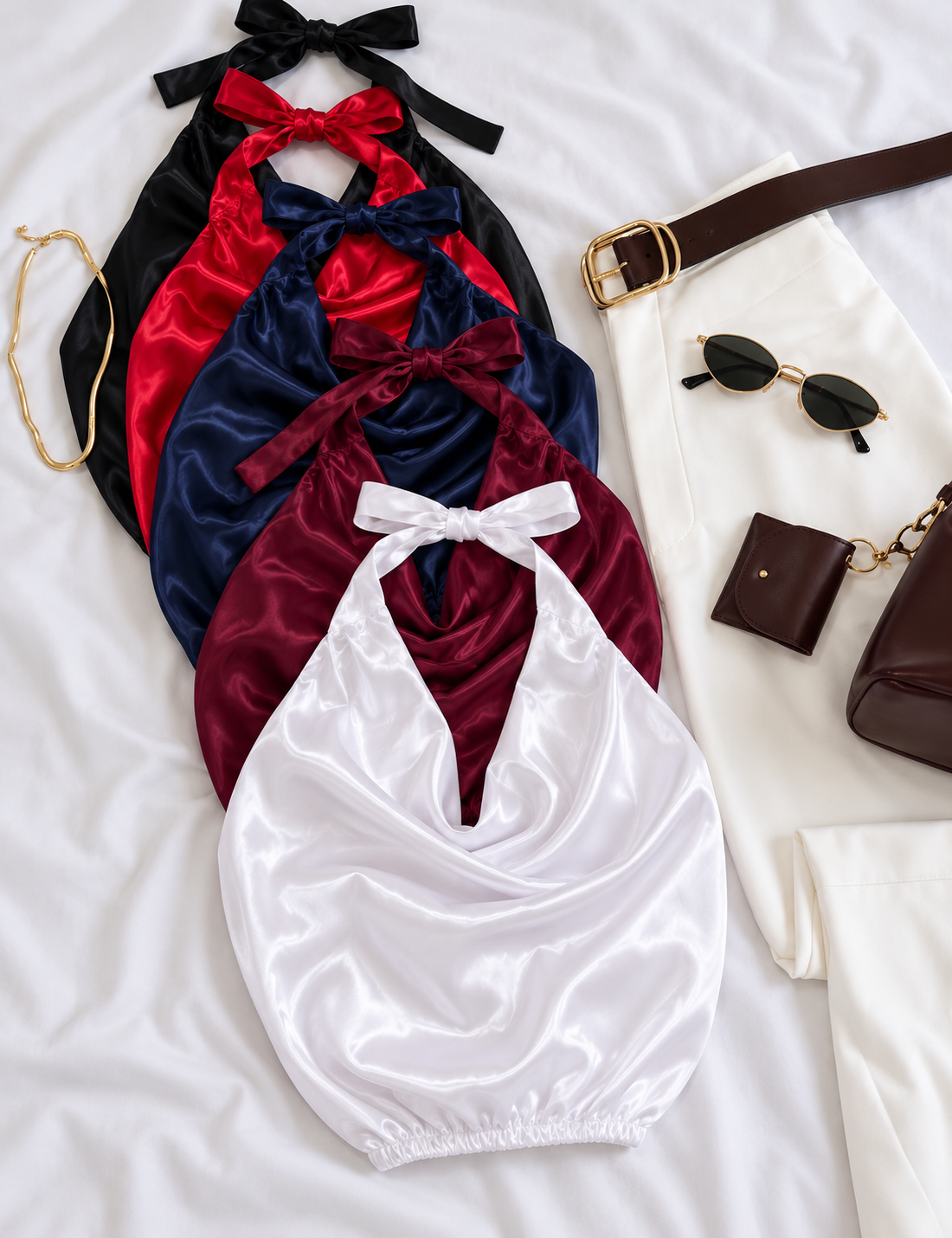 Blusa De Seda Babero