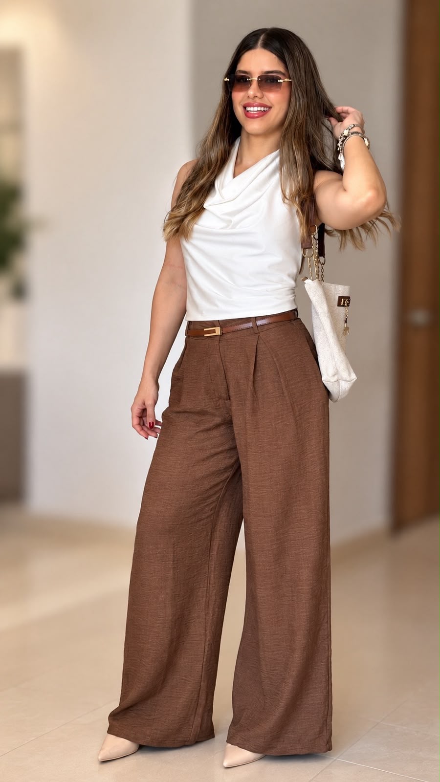 Pantalón en Lino Suelto Ancho