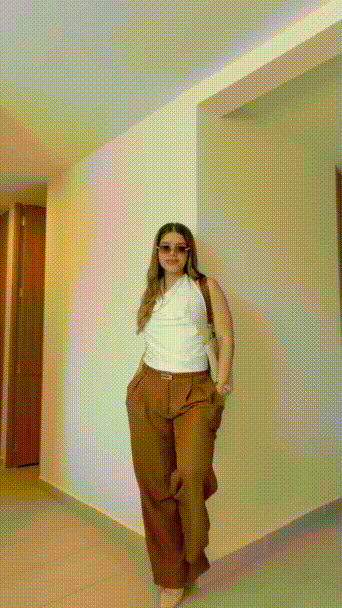 Pantalón en Lino Suelto Ancho