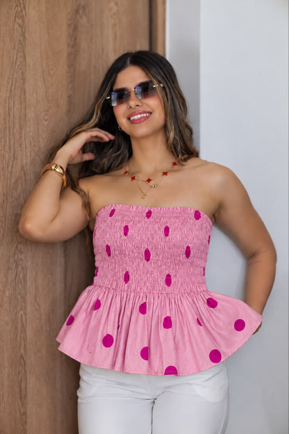 BLUSA TAFETA LUNARES ARRUCHIS